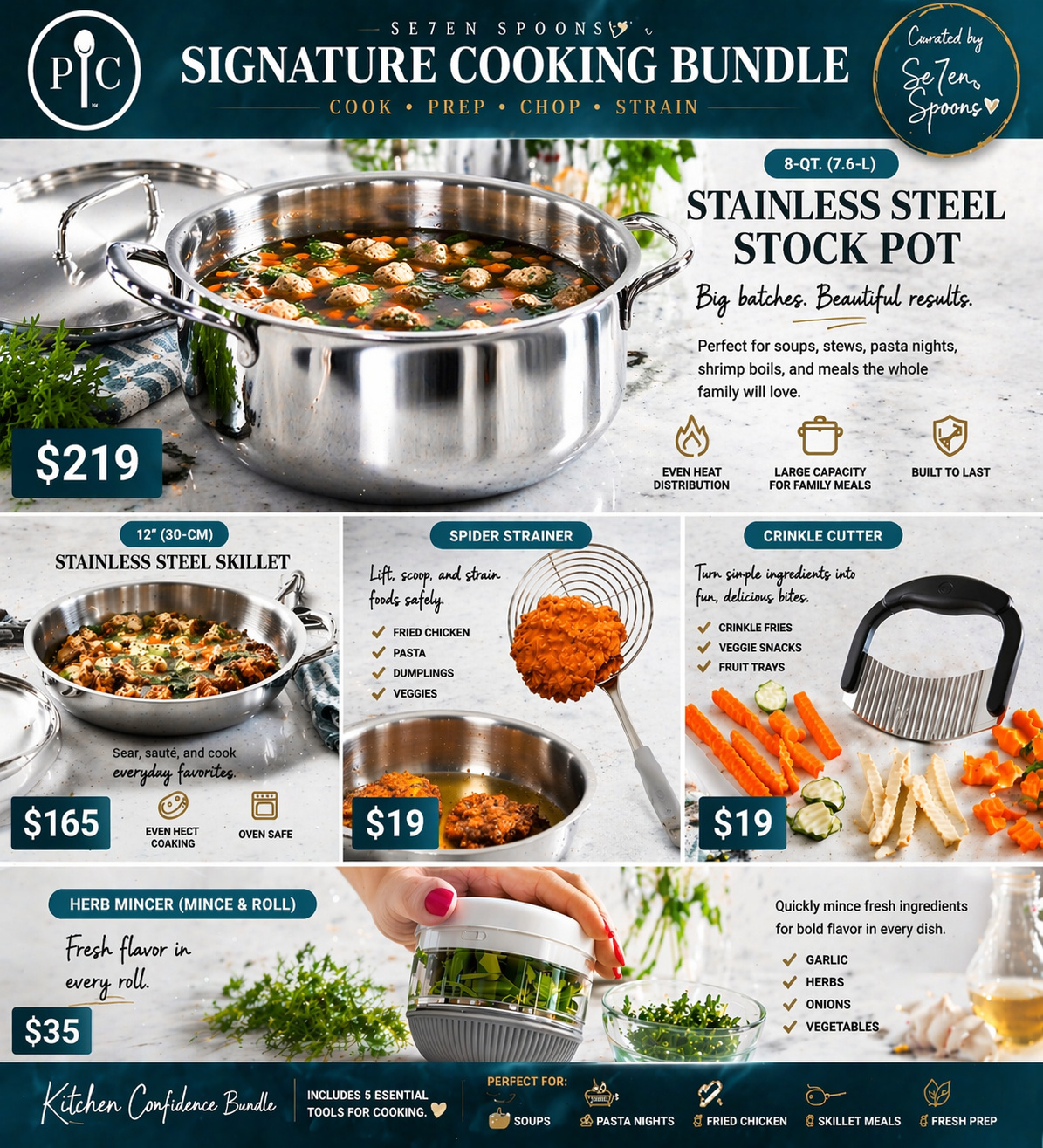 The Signature Cooking Bundle for Kitchen Confidence and Easy Family Meals