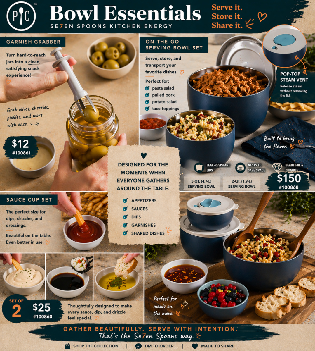 Bowl Essentials: Serving Bowls and Sauce Cups for Easy Entertaining