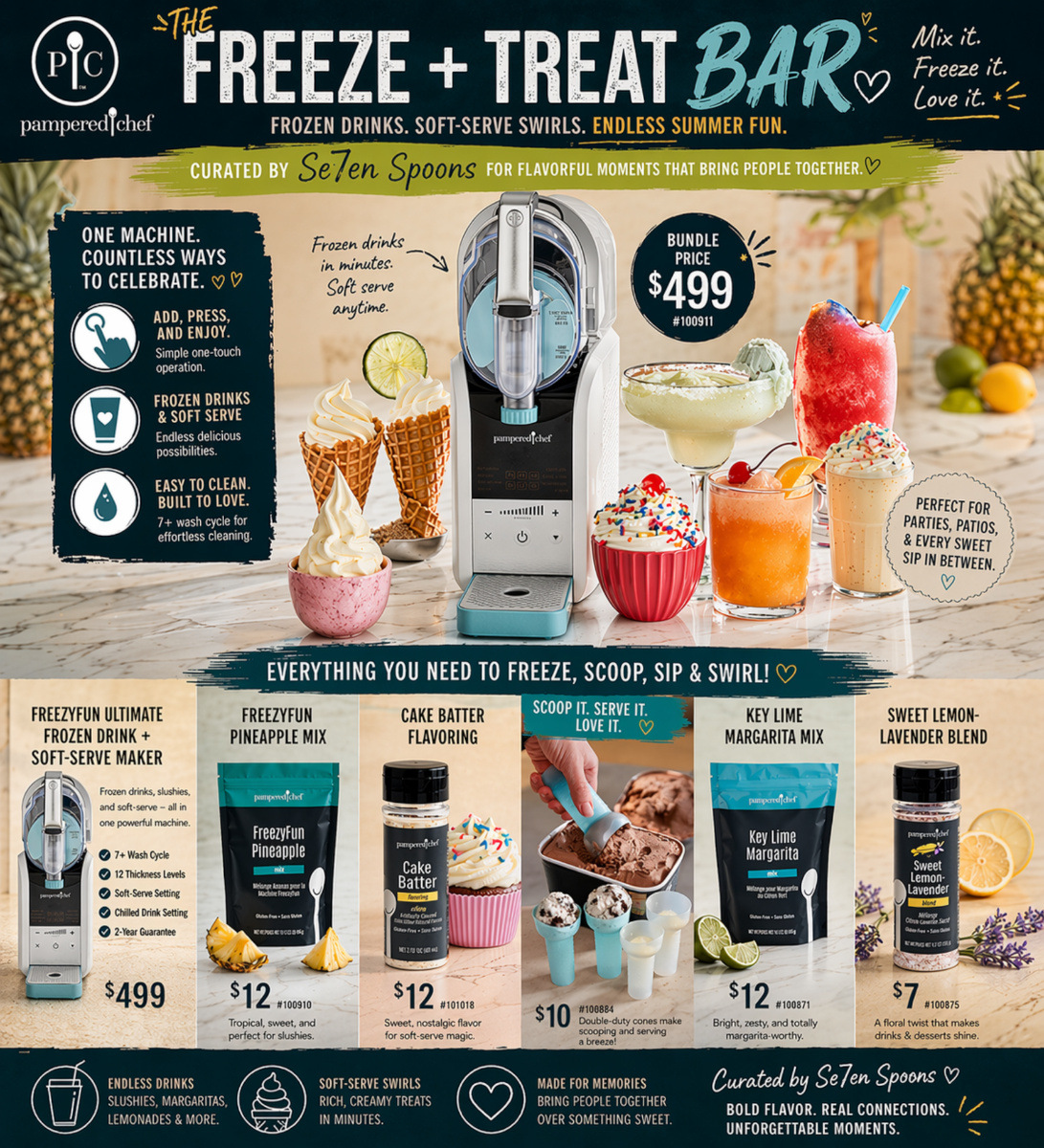 Freeze + Treat Bar: Frozen Drink and Soft-Serve Ideas for Summer Fun